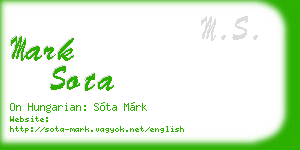 mark sota business card